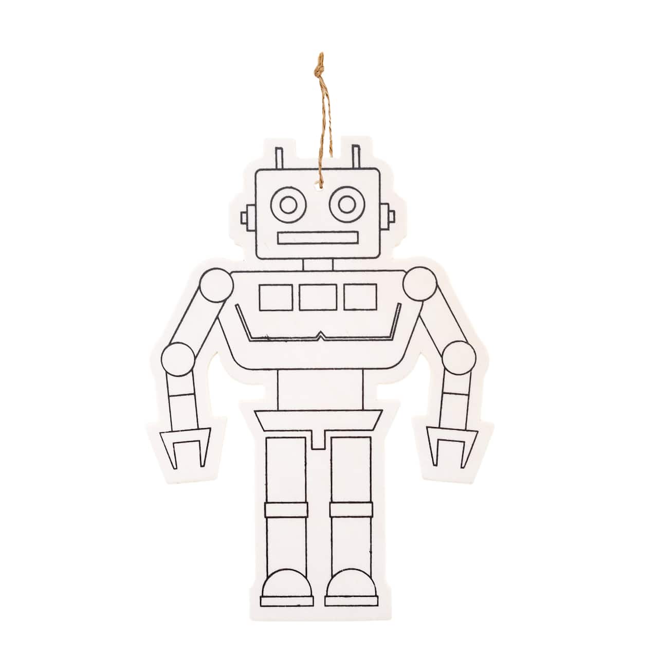 24 Pack: Robot Color-In Wood Ornament by Creatology&#x2122;